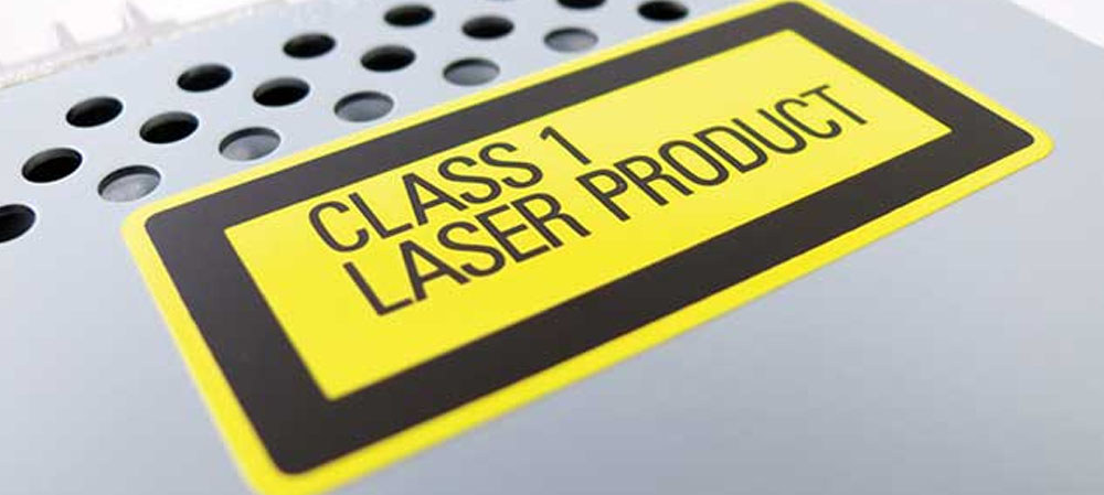 A picture of a Class 1 Laser Product safety sticker