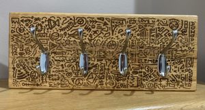 Laser Engraved Wood Coat Hook