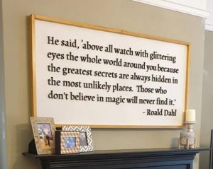 Laser Engraved Quote Decor
