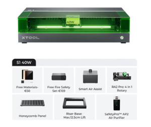Xtools Led Base xTool S1 Diode Laser Engravers (20w & 40w) - UK Supplier | HPC Laser