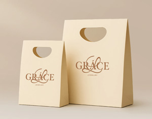 An example of custom marked gift packaging
