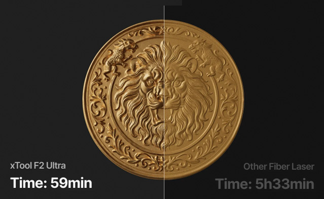 An image of a deep engraving on a metal coin