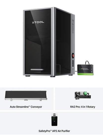 A picture of the xTool F2 Ultra Deluxe bundle