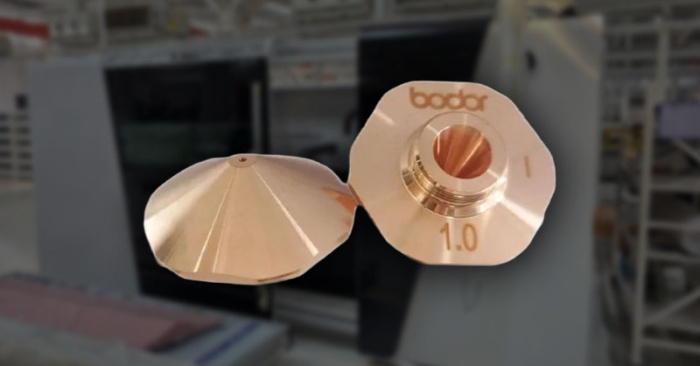 An image of Bodor fibre laser nozzles