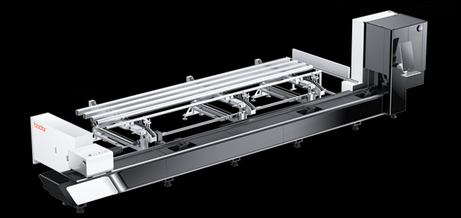 An image of the auxiliary loading and unloading attachment for the Bodor K series tube cutter