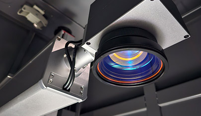An image of the galvo fibre laser head
