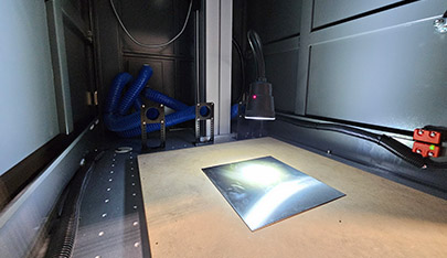 An image of the large laser working area