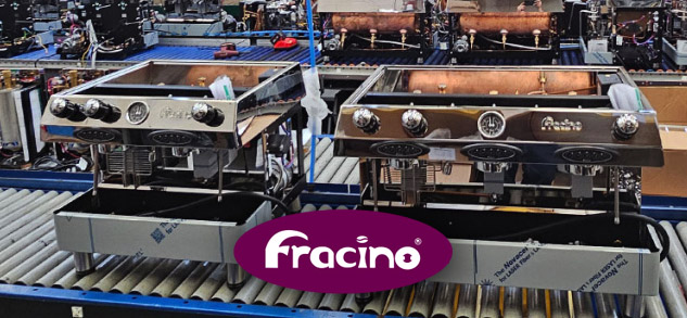 An image of steel coffee brand Fracino manufacturing line