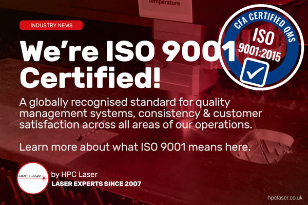 Banner image for our ISO 9001 certification post