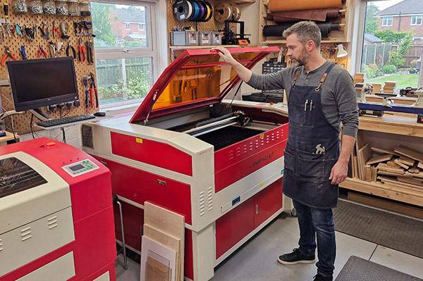 An image of a HPC CO2 laser cutter being used for arts & crafts