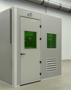 An image of the CePro laser welding booth