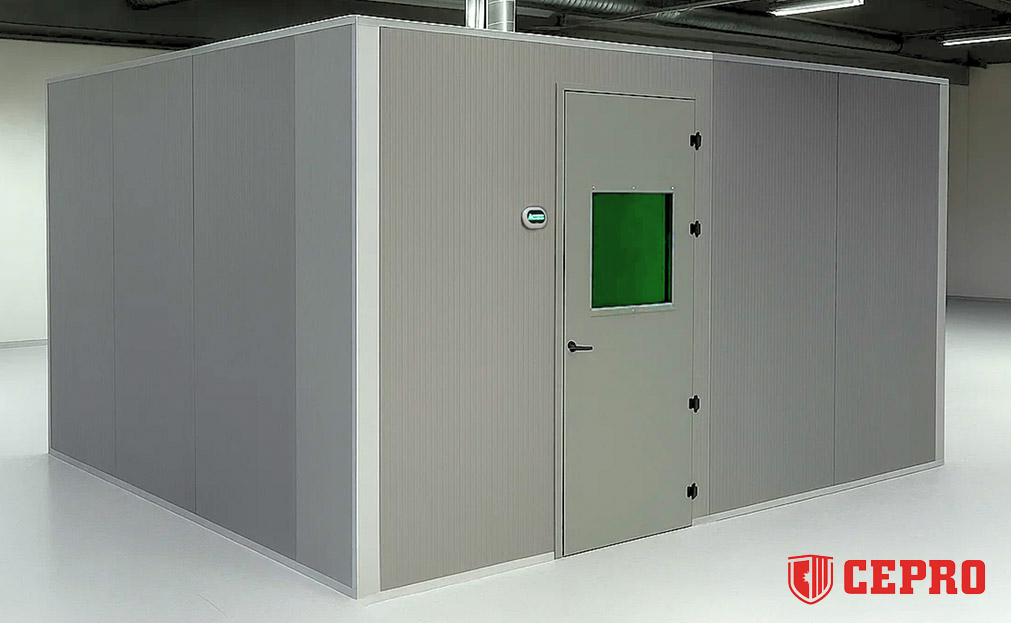 An image of the CEPRO laser welding booth