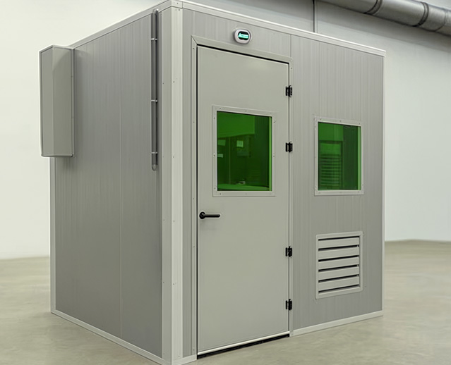 An image of the CEPRO enclosed fibre laser welding booth