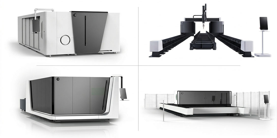 A grid of various new Bodor laser cutters